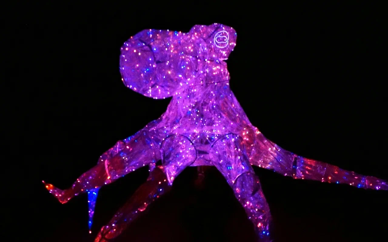 Представление световых кукол с гигантским Осьминогом.